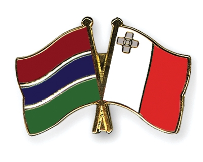 Fahnen Pins Gambia Malta