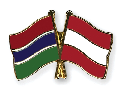 Fahnen Pins Gambia sterreich