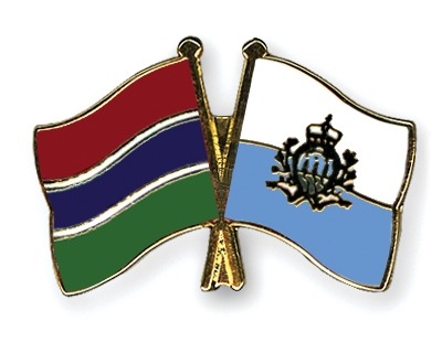 Fahnen Pins Gambia San-Marino