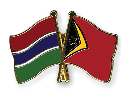 Fahnen Pins Gambia Timor-Leste