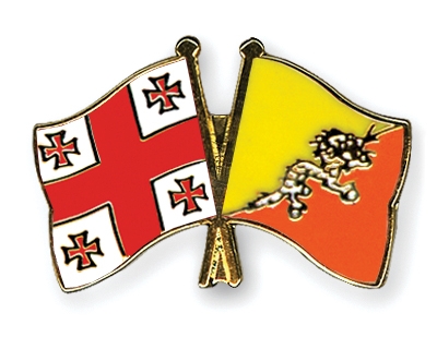 Fahnen Pins Georgien Bhutan