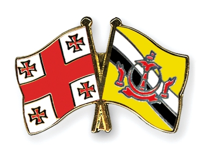 Fahnen Pins Georgien Brunei-Darussalam