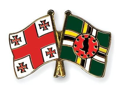 Fahnen Pins Georgien Dominica