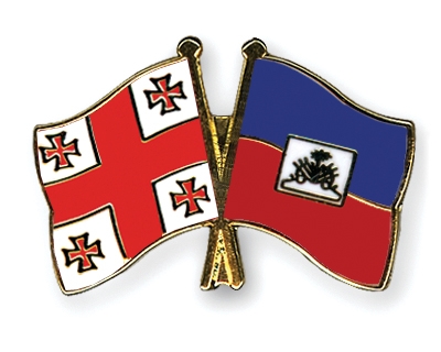 Fahnen Pins Georgien Haiti