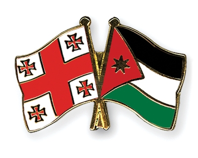 Fahnen Pins Georgien Jordanien