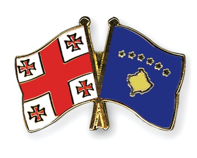 Fahnen Pins Georgien Kosovo