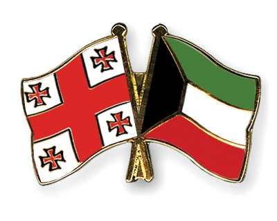 Fahnen Pins Georgien Kuwait