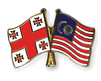 Fahnen Pins Georgien Malaysia