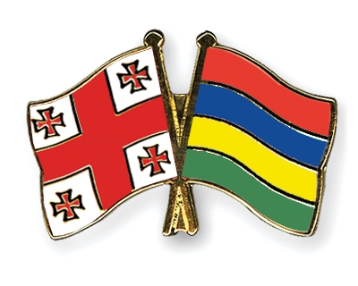 Fahnen Pins Georgien Mauritius