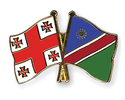 Fahnen Pins Georgien Namibia