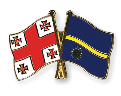 Fahnen Pins Georgien Nauru