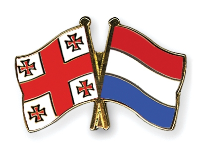 Fahnen Pins Georgien Niederlande