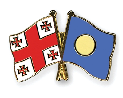 Fahnen Pins Georgien Palau