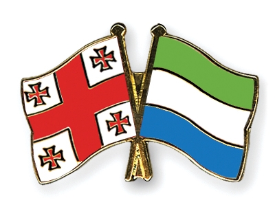 Fahnen Pins Georgien Sierra-Leone