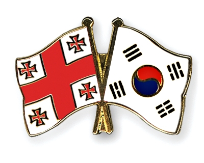 Fahnen Pins Georgien Sdkorea