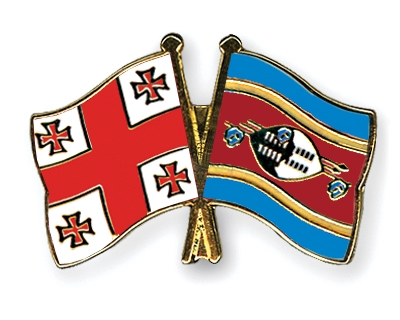 Fahnen Pins Georgien Swasiland