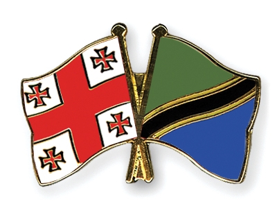 Fahnen Pins Georgien Tansania