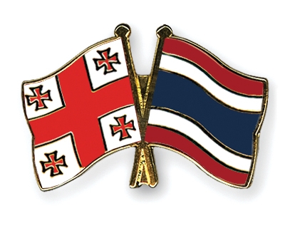 Fahnen Pins Georgien Thailand