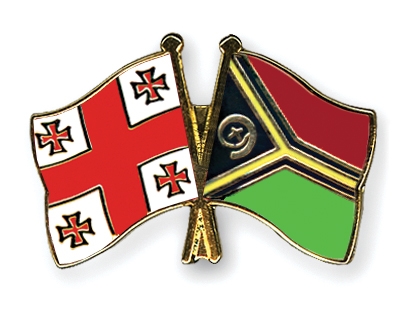 Fahnen Pins Georgien Vanuatu