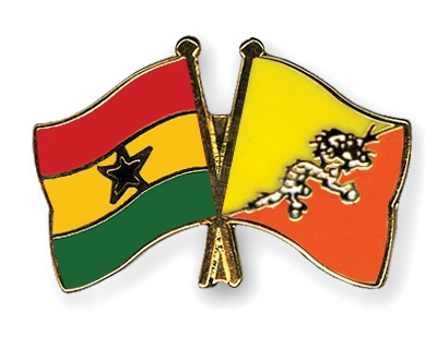 Fahnen Pins Ghana Bhutan