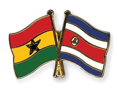 Fahnen Pins Ghana Costa-Rica