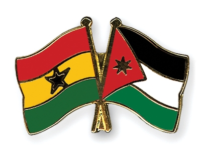 Fahnen Pins Ghana Jordanien