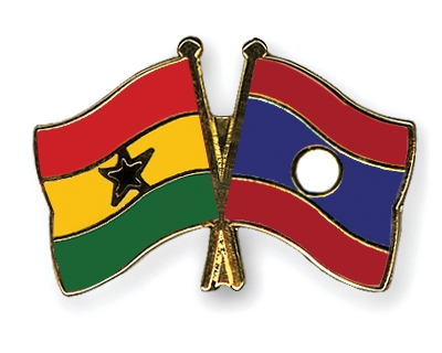 Fahnen Pins Ghana Laos