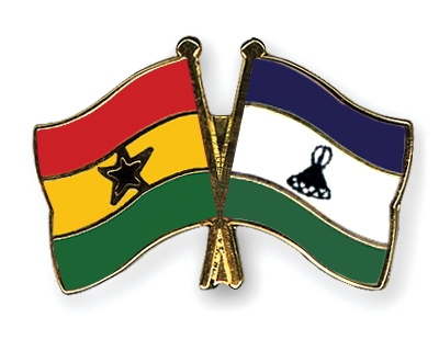 Fahnen Pins Ghana Lesotho