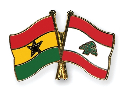 Fahnen Pins Ghana Libanon