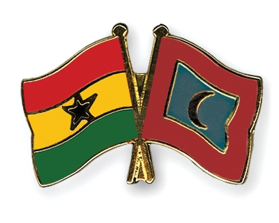 Fahnen Pins Ghana Malediven