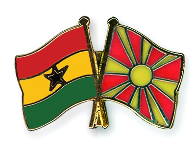 Fahnen Pins Ghana Mazedonien