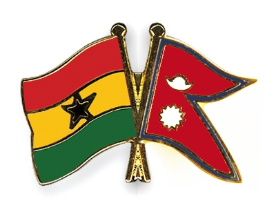 Fahnen Pins Ghana Nepal