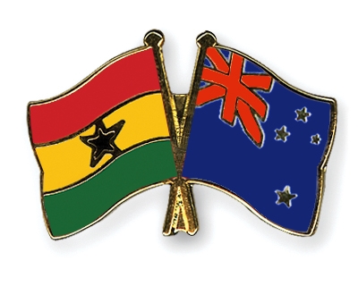 Fahnen Pins Ghana Neuseeland