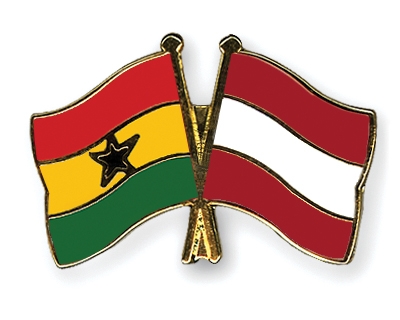 Fahnen Pins Ghana sterreich