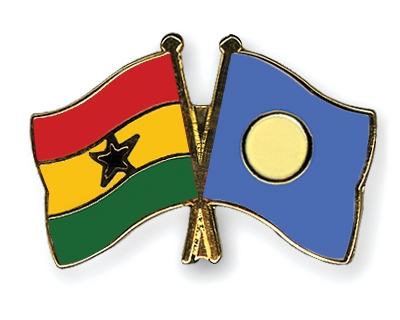 Fahnen Pins Ghana Palau