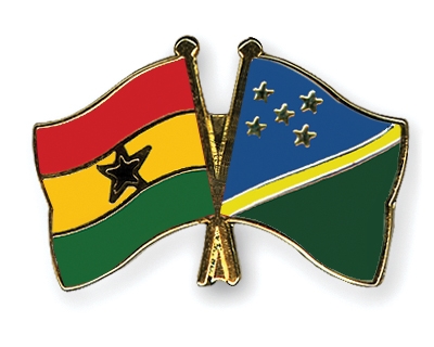 Fahnen Pins Ghana Salomonen