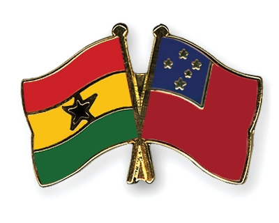 Fahnen Pins Ghana Samoa