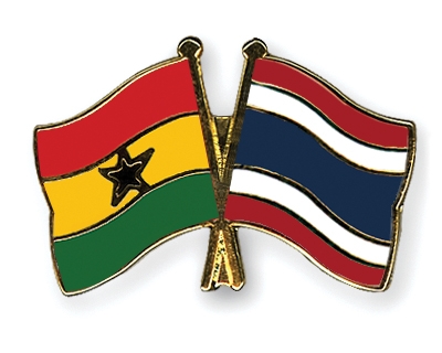 Fahnen Pins Ghana Thailand