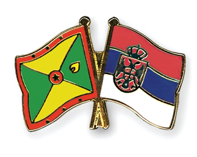 Fahnen Pins Grenada Serbien