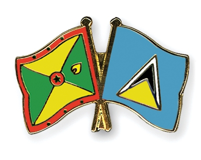 Fahnen Pins Grenada St-Lucia