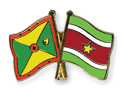 Fahnen Pins Grenada Surinam