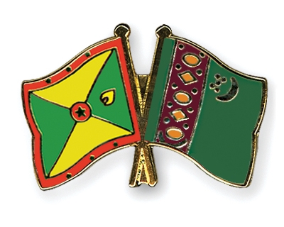 Fahnen Pins Grenada Turkmenistan