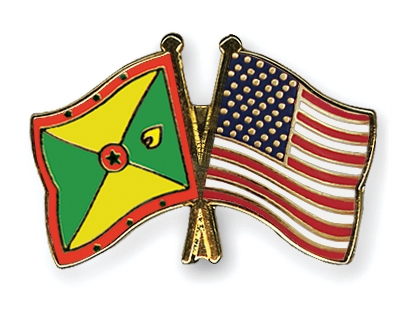 Fahnen Pins Grenada USA