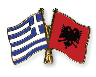 Fahnen Pins Griechenland Albanien