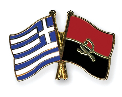 Fahnen Pins Griechenland Angola
