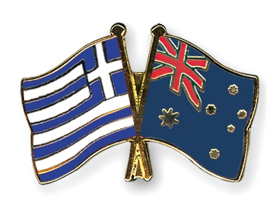 Fahnen Pins Griechenland Australien