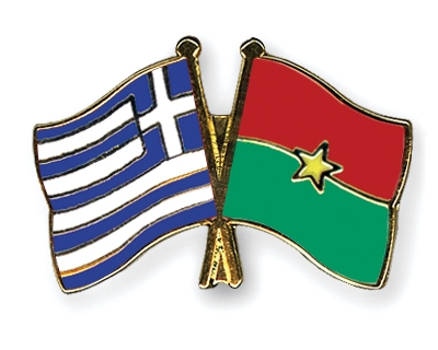 Fahnen Pins Griechenland Burkina-Faso