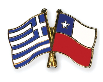 Fahnen Pins Griechenland Chile