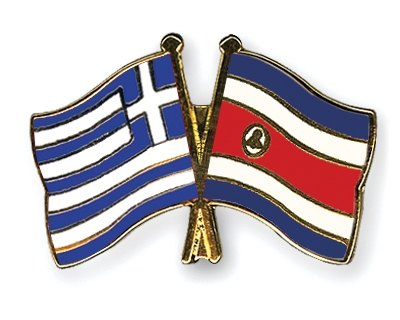 Fahnen Pins Griechenland Costa-Rica