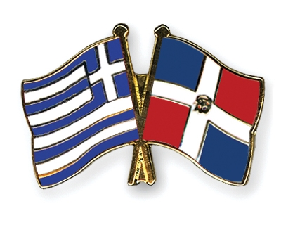 Fahnen Pins Griechenland Dominikanische-Republik